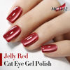 Picture of Double Rhythm Cat Eye Gel Nail Polish Set of 6 Colors Shimmer Glitter with Magnet 9D Holographic Reflective Magnetic UV Nail Polish Kit (Glass Nude Pink Purple Red Brown Black-Kit 40)