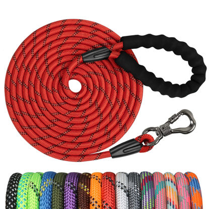 Picture of NTR Heavy Duty Large Dog Leash, 30FT Reflective Dog Leash with Swivel Lockable Hook and Comfortable Padded Handle, Puppy Leash for Walking, Hunting, Camping, Backyard for Small Medium and Large Dogs