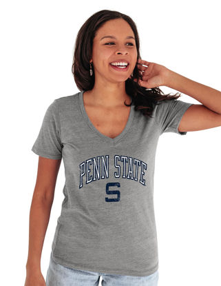 Picture of Blue 84 Penn State Nittany Lions Women's Tri-Blend T-Shirt Vintage Arch Over Secondary Color, Heather, Medium