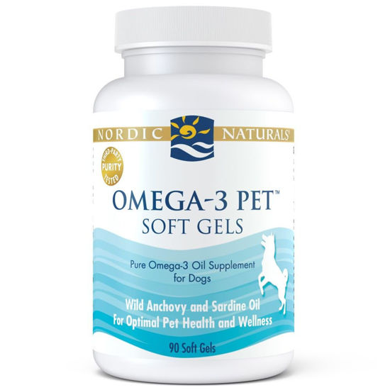 Picture of Nordic Naturals Omega-3 Pet, Unflavored - 90 Soft Gels - 330 mg Omega-3 Per Soft Gel - Fish Oil for Dogs with EPA & DHA - Promotes Heart, Skin, Coat, Joint, & Immune Health
