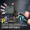 Picture of ihuan Ventilated Weight Lifting Gym Workout Gloves with Wrist Wrap Support for Men & Women, Full Palm Protection, for Weightlifting, Training, Fitness, Hanging, Pull ups