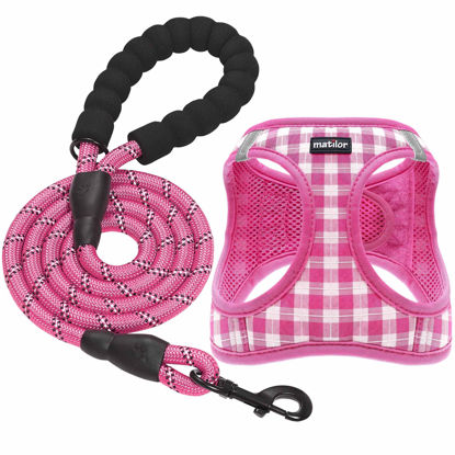 Picture of matilor Dog Harness Step-in Breathable Puppy Cat Dog Vest Harnesses for Small Medium Dogs