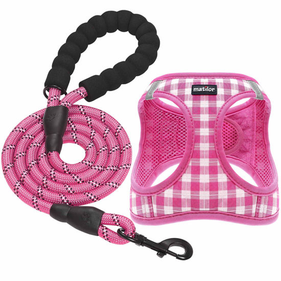 Picture of matilor Dog Harness Step-in Breathable Puppy Cat Dog Vest Harnesses for Small Medium Dogs