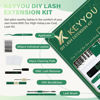 Picture of DIY Lash Extension Kit KEYYOU 300Pcs Individual Eyelash Extension Kit 30D40D50D 0.07C Curl 9-18MIX Lash Clusters Kit with Lash Glue Remover Applicator Easy to Use(Kit-30D40D50D-0.07C,9-18MIX)