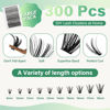 Picture of DIY Lash Extension Kit KEYYOU 300Pcs Individual Eyelash Extension Kit 30D40D50D 0.07C Curl 9-18MIX Lash Clusters Kit with Lash Glue Remover Applicator Easy to Use(Kit-30D40D50D-0.07C,9-18MIX)