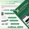 Picture of DIY Lash Extension Kit KEYYOU 300Pcs Individual Eyelash Extension Kit 40D 0.07C Curl 9-18MIX Lash Clusters Kit with Lash Glue Remover Applicator Easy to Use for Beginners(Kit-40D-0.07C,9-18MIX)