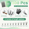 Picture of DIY Lash Extension Kit KEYYOU 300Pcs Individual Eyelash Extension Kit 30D 0.07D Curl 9-18MIX Lash Clusters Kit with Lash Glue Remover Applicator Easy to Use for Beginners(Kit-30D-0.07D,9-18MIX)