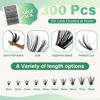 Picture of DIY Lash Extension Kit KEYYOU 300Pcs Individual Eyelash Extension Kit 50D 0.07C Curl 9-18MIX Lash Clusters Kit with Lash Glue Remover Applicator Easy to Use for Beginners(Kit-50D-0.07C,9-18MIX)