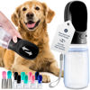 Picture of MalsiPree Dog Water Bottle Portable - Leak Proof and Lightweight Water Bottle for Dogs - Dog Travel Water Bottle with Bowl - Dog Walking Accessories (19OZ, Black)