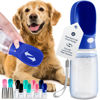 Picture of MalsiPree Dog Water Bottle Portable - Leak Proof and Lightweight Water Bottle for Dogs - Dog Travel Water Bottle with Bowl - Dog Walking Accessories (19OZ, Navy Blue)