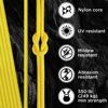 Picture of TECEUM Paracord Type III 550 Yellow Pastel - 200 ft - 4mm - Tactical Rope MIL-SPEC - Outdoor para Cord - Camping Hiking Fishing Gear - EDC Parachute Cord - Strong Survival Rope 419