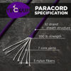 Picture of TECEUM Paracord Type III 550 Indigo - 200 ft - 4mm - Tactical Rope MIL-SPEC - Outdoor para Cord - Camping Hiking Fishing Gear - EDC Parachute Cord - Strong Survival Rope 032
