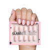 Picture of Glamnetic Press On Nails - Silver Belle | Short Round Natural Base Nails with 3D Silver Foil in a Glossy Finish | 12 Sizes - 30 Nail Kit with Glue