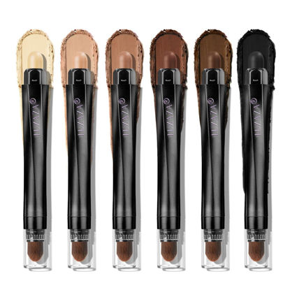 Picture of LUXAZA PRO Neutral Eyeshadow Stick Makeup Set, Matte Cream Eye Shadow Eyeliner Brightener Pencil Crayon - Classic 6PCS A001