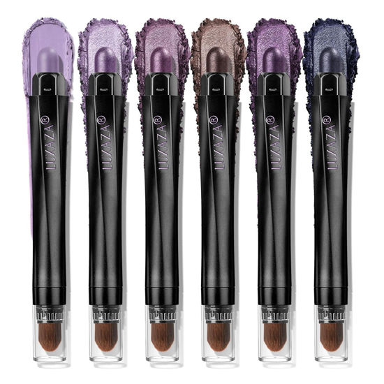 Picture of LUXAZA PRO Neutral Eyeshadow Stick Makeup Set, Metallic Shimmer Matte Cream Eye Shadow Eyeliner Brightener Pencil Crayon - Classic 6PCS A011