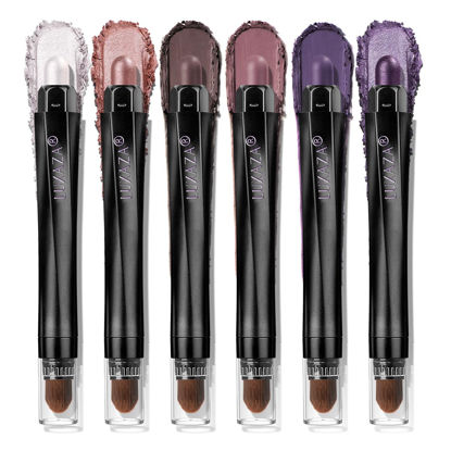 Picture of LUXAZA PRO Neutral Eyeshadow Stick Makeup Set, Metallic Shimmer Matte Cream Eye Shadow Eyeliner Brightener Pencil Crayon - Classic 6PCS A014
