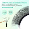 Picture of NAGARAKU 6D W Shape Eyelash Extension Supplies Natural Soft Volume 0.07mm D curl 11mm Premade Fans Faux Mink Matte Black Cluster Easy Fanning False Lashes