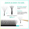 Picture of NAGARAKU 6D W Shape Eyelash Extension Supplies Natural Soft Volume 0.07mm D curl 11mm Premade Fans Faux Mink Matte Black Cluster Easy Fanning False Lashes