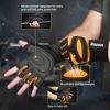 Picture of ihuan Ventilated Weight Lifting Gym Workout Gloves with Wrist Wrap Support for Men & Women, Full Palm Protection, for Weightlifting, Training, Fitness, Hanging, Pull ups (Orange, L)