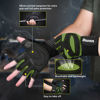 Picture of ihuan Ventilated Weight Lifting Gym Workout Gloves with Wrist Wrap Support for Men & Women, Full Palm Protection, for Weightlifting, Training, Fitness, Hanging, Pull ups (Dark Green, XS)