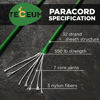 Picture of TECEUM Paracord Type III 550 Green - 200 ft - 4mm - Tactical Rope MIL-SPEC - Outdoor para Cord - Camping Hiking Fishing Gear - EDC Parachute Cord - Strong Survival Rope 025