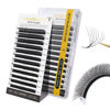 Picture of NAGARAKU W Shape Eyelash Extension 8D Volume Cluster Premade Fans Eye Lashes Faux Mink Matte Black Easy Fanning Pre Fanned False Eyelashes yy Lashes 0.07mm D (8-12mm) Mix