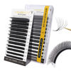Picture of NAGARAKU W Shape Eyelash Extension 8D Volume Cluster Premade Fans Eye Lashes Faux Mink Matte Black Easy Fanning Pre Fanned False Eyelashes yy Lashes 0.07mm D (8-15mm) Mix