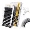 Picture of NAGARAKU W Shape Eyelash Extension 8D Volume Cluster Premade Fans Eye Lashes Faux Mink Matte Black Easy Fanning Pre Fanned False Eyelashes yy Lashes 0.07mm C (8-15mm) Mix