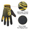 Picture of HANDLANDY Youth Football Gloves, Sticky Wide Receiver Gloves for Kids & Adult, Black and Gold Stretch Fit Football Gloves
