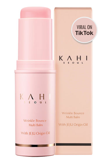 Picture of KAHI Wrinkle Bounce Multi Balm Facial Moisturizer | All-in-One Hydrating Lip Balm Eye Cream Neck Cream Make Up Base & Face Mist Moisture Balm Stick | Daily Face Moisturizer Stick (0.32 fl oz)