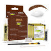 Picture of MinaiBrow Tint Kit (Medium Brown) - Natural Spot Coloring Brow Tinting Powder with Oil & Brush - Water & Smudge Proof Instant Brow Dye Kit - 100% Gray Converge - Vegan and Cruelty-Free