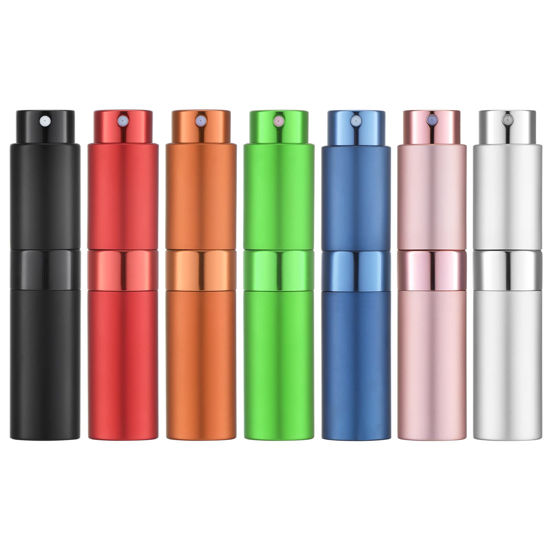 Picture of LISAPACK Atomizer Perfume 8ML Spray Bottle for Travel (7PCS), Empty Refillable Cologne Dispenser, Portable Sprayer for Men and Women (Multi-colored)