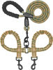 Picture of iYoShop Dual Dog Leash, Double Dog Leash, 360 Swivel No Tangle Walking Leash, Shock Absorbing Bungee for Two Dogs, Khaki, Large (25-150 lbs)