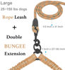 Picture of iYoShop Dual Dog Leash, Double Dog Leash, 360 Swivel No Tangle Walking Leash, Shock Absorbing Bungee for Two Dogs, Khaki, Large (25-150 lbs)