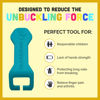 Picture of Bucklebee Easy Car Seat Buckle Release Aid for Children Unbuckle Car Seat Release Tool - Car Seat Button Pusher - Car Seat Opener for Nails - Car Seat Buckle Release Tool Buddy Me (2 Packs Teal)