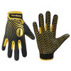 Picture of HANDLANDY Youth Football Gloves, Sticky Wide Receiver Gloves for Kids & Adult, White and Gold Stretch Fit Football Gloves (Black and Gold, X-Large)