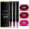 Picture of MAKI YIKA 3Pcs Matte Liquid Lipstick Set, Purple Plum Pink Lipstick Long Lasting Smudge Proof Non Transfer Lip Makeup (Purple+Plum+Pink)