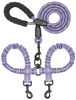Picture of iYoShop Dual Dog Leash, Double Dog Leash, 360 Swivel No Tangle Walking Leash, Shock Absorbing Bungee for Two Dogs, Large (25-150 lbs), Lavender