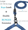 Picture of iYoShop Dual Dog Leash, Double Dog Leash, 360 Swivel No Tangle Walking Leash, Shock Absorbing Bungee for Two Dogs, Large (25-150 lbs), True Navy