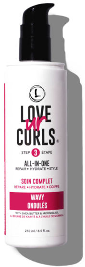 Picture of Love Ur Curls LUS Brands All-in-One Styler for Natural Wavy Textured Hair 8.5 oz - Repair, Hydrate, Style in One Easy Step - No Crunch Non-Sticky Hair Care with Shea Butter and Moringa