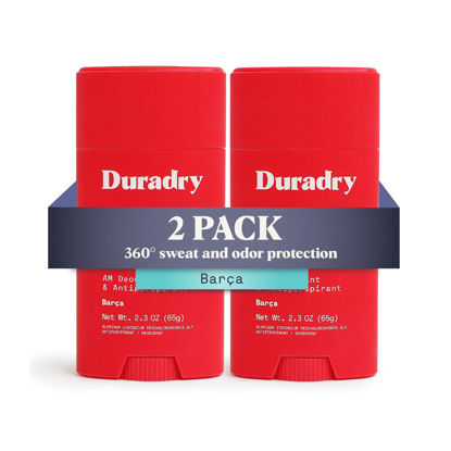 Picture of Duradry AM Deodorant & Antiperspirant - Prescription Strength Deodorant for Hyperhidrosis, Antiperspirant for Women & Men, Armpit Sweat Protection, Silicone-free - Barca, 2.3 Oz (Pack of 2)