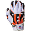 Picture of Franklin Sports Cincinnati Bengals Youth NFL Football Receiver Gloves - Receiver Gloves For Kids - NFL Team Logos and Silicone Palm - Youth M/L Pair