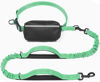 Picture of iYoShop Hands Free Dog Leash with Zipper Pouch, Dual Padded Handles and Durable Bungee for Walking, Jogging and Running Your Dog (Large, 25-120 lbs, Emerald)