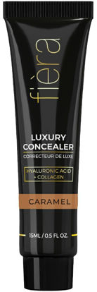 Picture of Fièra Luxury Concealer with Anti-Aging - All Day Coverage for Dark Circles, Fine Lines, Wrinkles & Spots - Caramel, 0.5 Ounce