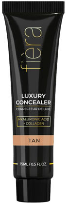 Picture of Fièra Luxury Concealer with Anti-Aging - All Day Coverage for Dark Circles, Fine Lines, Wrinkles & Spots - Tan, 0.5 Ounce
