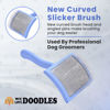 Picture of We Love Doodles Grooming Curved Slicker Brush for Long-Haired Dogs - Poodle, Golden Doodle, and Dematting (Large)