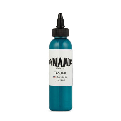 Picture of Dynamic Color Co. - Teal Color Tattoo Ink, Long Lasting Vivid Color, Sterilized, Made in USA, Since 1990 (4 oz Bottle)