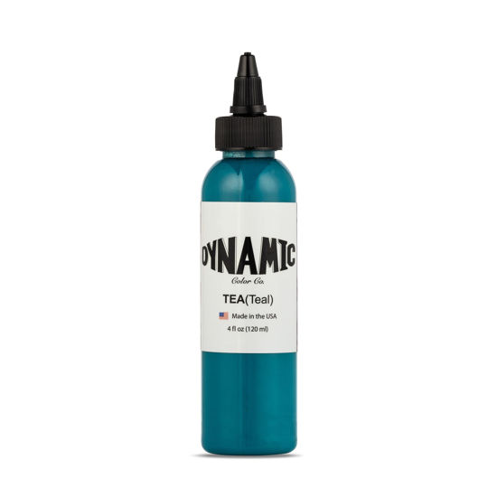 Picture of Dynamic Color Co. - Teal Color Tattoo Ink, Long Lasting Vivid Color, Sterilized, Made in USA, Since 1990 (4 oz Bottle)