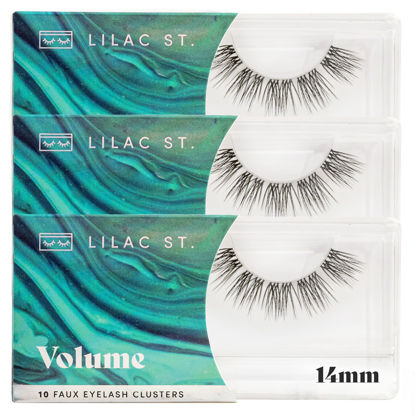 Picture of Lilac St - Volume Dramatic Faux Eyelash Clusters (14mm, 3 Pack) - Dense & Distinctive Look - DIY Lash Extension Wisps - Lightweight & Lifelike - Lasts 10 Days - Silk - Cruelty Free, Vegan - 30 Lashes
