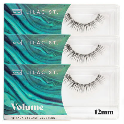 Picture of Lilac St - Volume Dramatic Faux Eyelash Clusters (12mm, 3 Pack) - Dense & Distinctive Look - DIY Lash Extension Wisps - Lightweight & Lifelike - Lasts 10 Days - Silk - Cruelty Free, Vegan - 30 Lashes